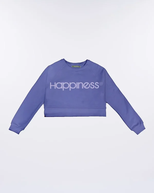 Crop Bimba in cotone felpato Basic