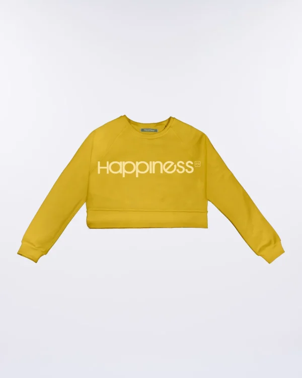 Crop Bimba in cotone felpato Basic