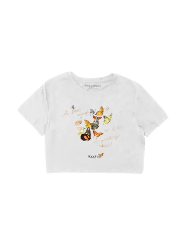 Crop T-Shirt Donna - Farfalle MC4058