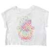 Crop T-Shirt Donna Black Organic Bio Cotton - Mano di Fatima