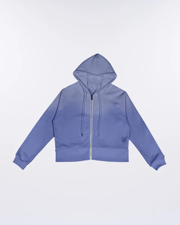 Crop Zip Donna Basic Washed