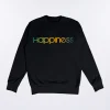 Felpa Girocollo unisex con applicazione Happiness sfumata