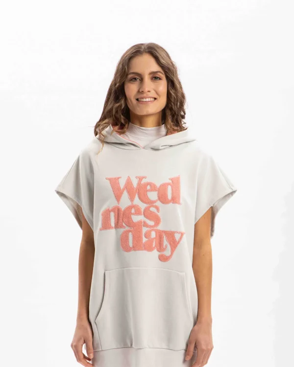 Felpa Hoodie Smanicata Terrycloth