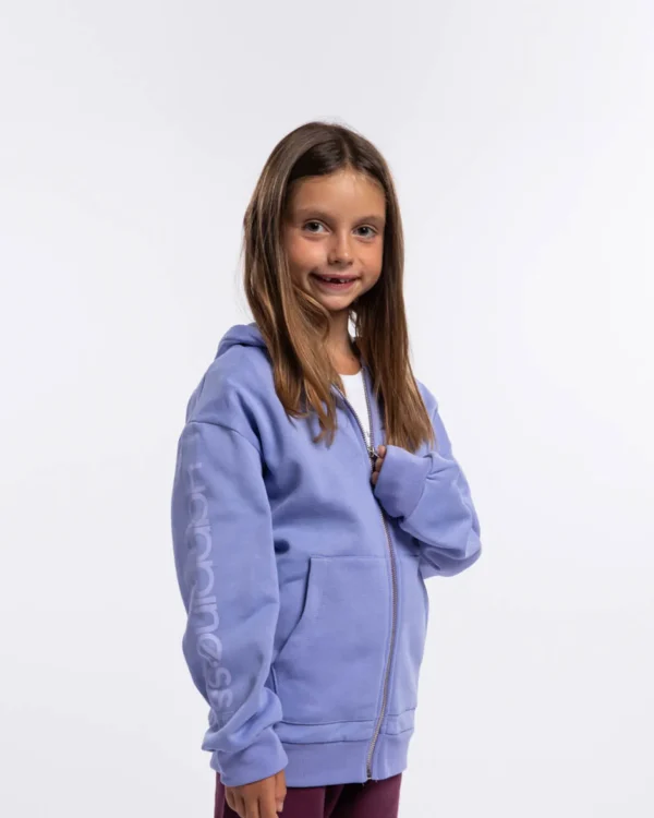 Felpa Kids con zip in cotone felpato