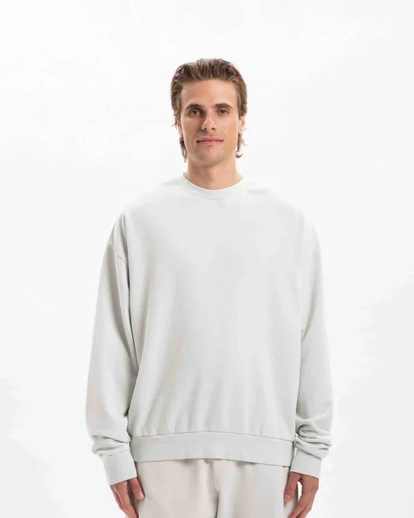 Felpa Unisex Girocollo Basic Washed
