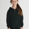Felpa Zip Bimba - Happiness Strass multicolore e lamina fucsia 22F