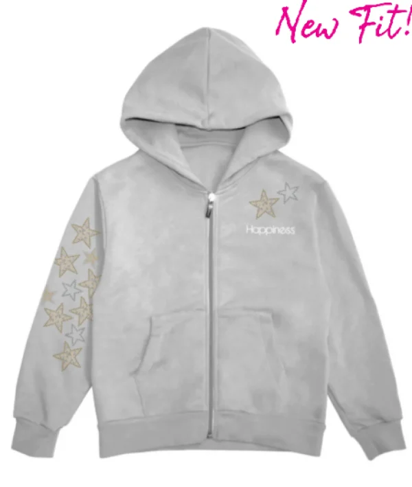 Felpa Zip Bimba - Happiness Stars New Fit