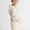 Felpa Zip Bimba - Happiness Strass multicolore e lamina fucsia 22F