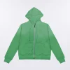 Felpa Zip con Cappuccio Donna Basic Washed