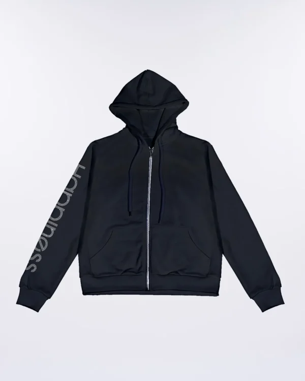 Felpa Zip Donna Strass Iridescente cod. 01