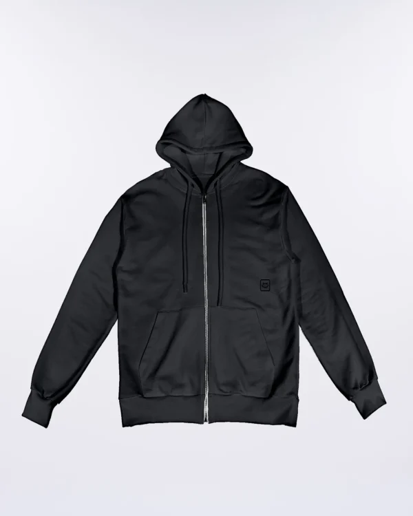 Felpa Zip in cotone felpato Uomo Basic