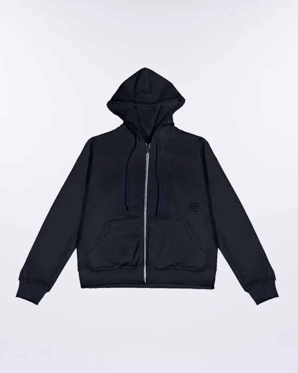 Felpa Zip in cotone felpato Donna Basic
