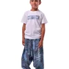 Pant Kids Flowers Blu