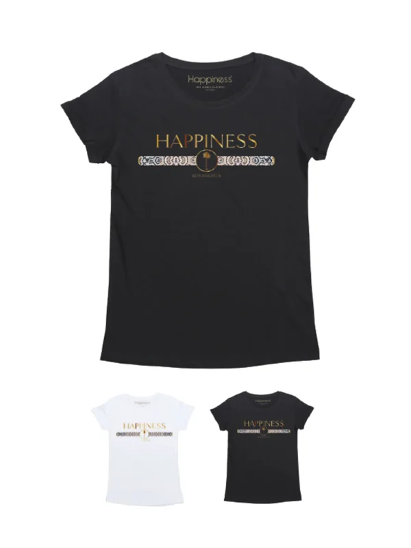 T-Shirt Bimba - Gold Happiness Palm