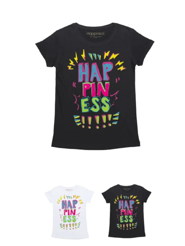 T-Shirt Bimba - Happiness Cartoon