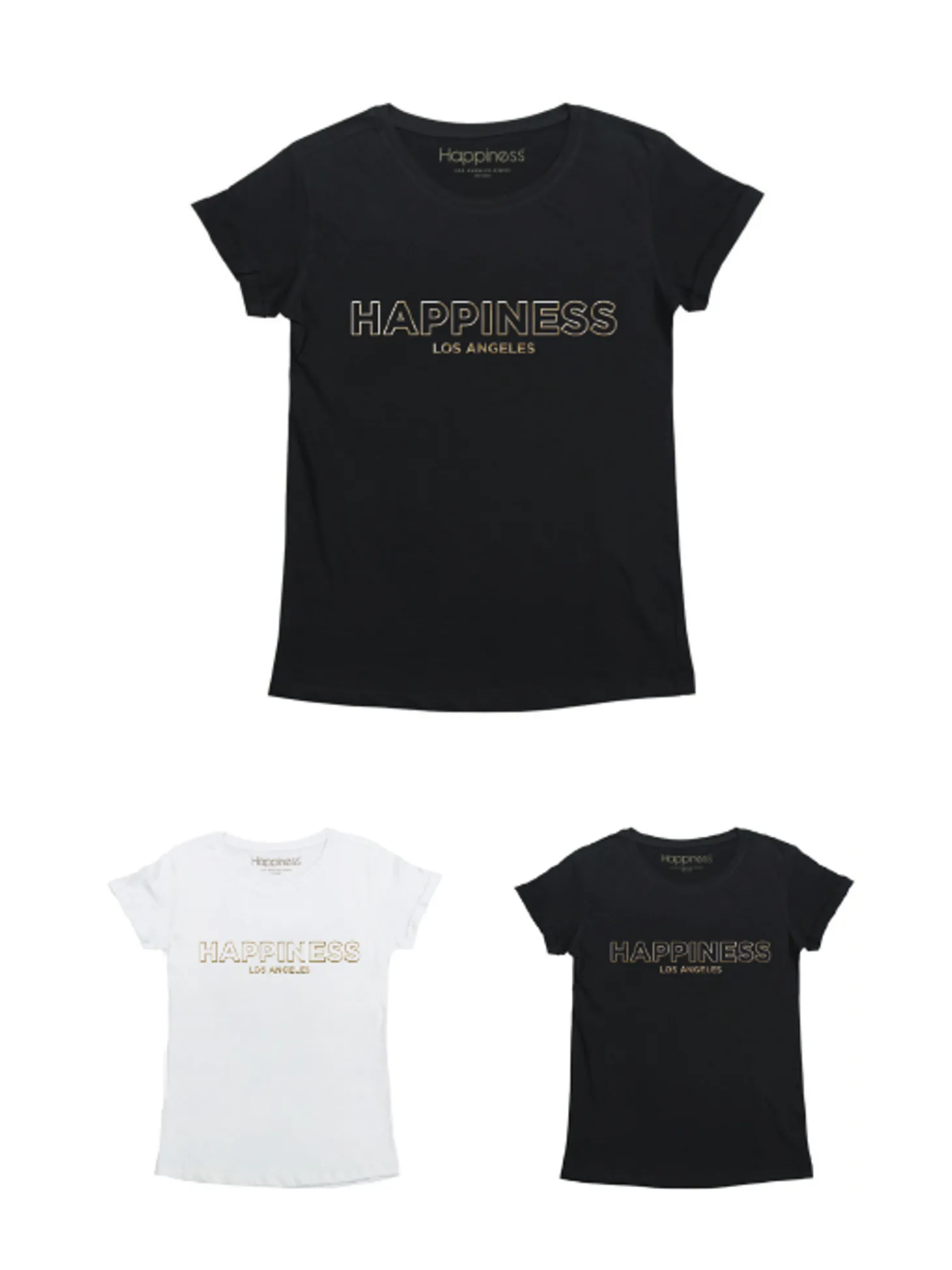 tshirt_bimba__happiness_g_0.webp T-Shirt Bimba - Happiness Gold Bold Print