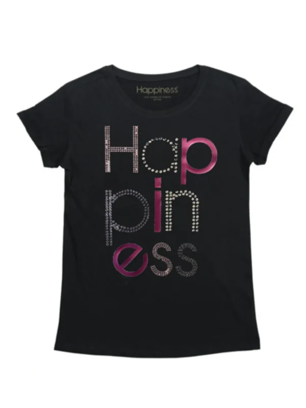 T-Shirt Bimba - Happiness Strass AP4072