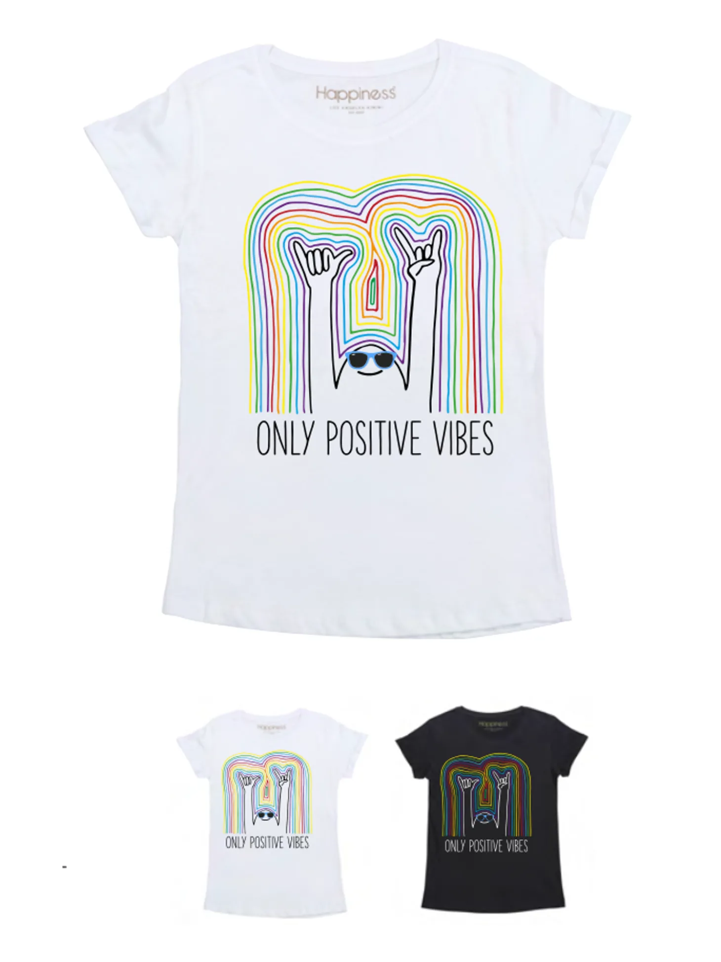 tshirt_bimba__only_positi_0.webp T-Shirt Bimba - Only Positive Rainbow Vibes