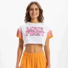 T-shirt Crop Donna Mia Terrycloth
