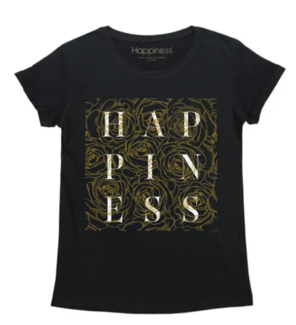 T-Shirt Donna - Gold Roses