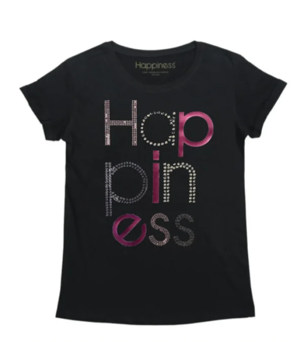 T-Shirt Donna - Happiness Strass AP4072