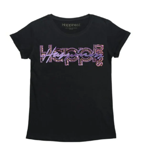 T-Shirt Donna - Happiness Strass SS4114