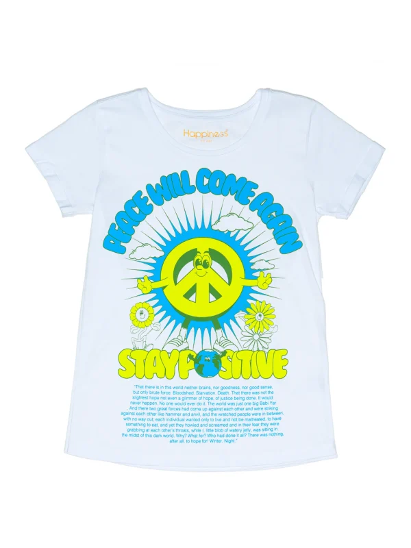 T-Shirt Donna - Peace Will Come Again Tricolor