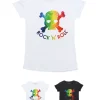 T-Shirt Donna - Rock'N Roll Skull Rainbow