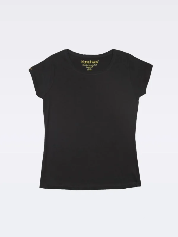 T-shirt Donna H Metallo su Manica Basic