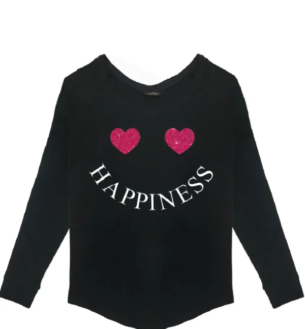 T-Shirt Long Sleeves Bimba - Lover Smile Glitter